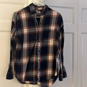 Old Navy boyfriend flannel print button up